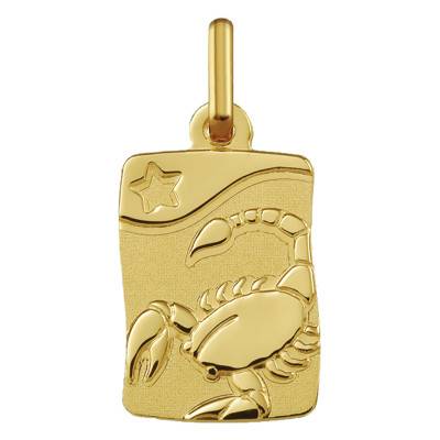 375/1000 Yellow Gold Scorpio Zodiac Sign Pendant - Argyor