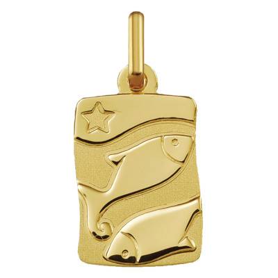 Pendentif signe du zodiaque poissons Or Jaune 750 - Argyor