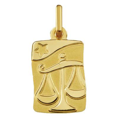 Pendentif Signe du Zodiaque Balance Or Jaune 375 - Argyor