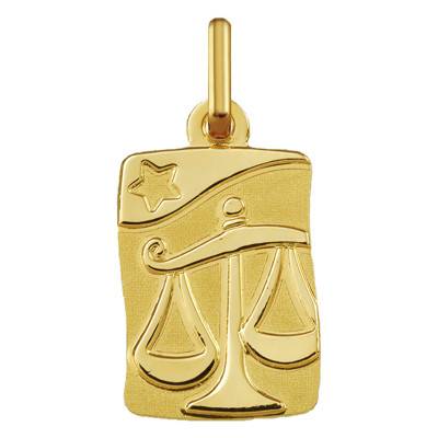Yellow 750/1000 Gold Libra Zodiac Sign Pendant - Argyor