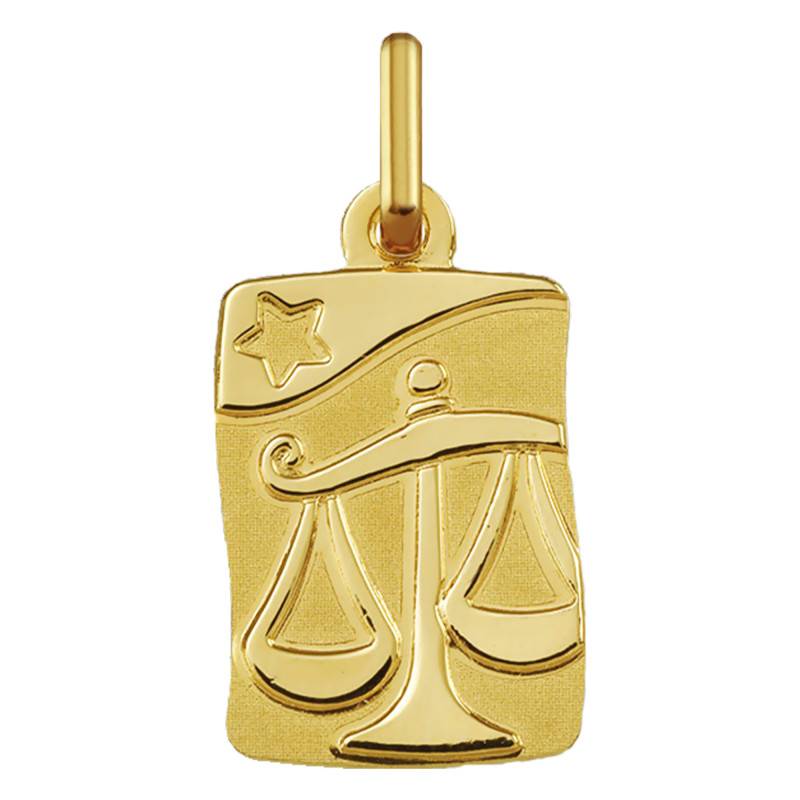 Yellow 750/1000 Gold Libra Zodiac Sign Pendant - Argyor