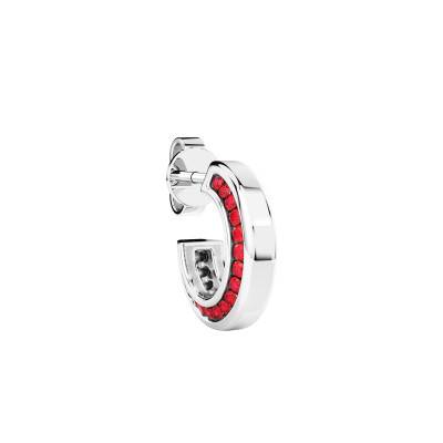 Créole Insignia Unique en Argent 925 & Spinelles Rouges - ESO002 - Zancan