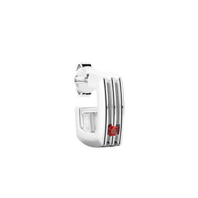 Créole Insignia Unique en Argent 925 & Spinelle Rouge - ESO004 - Zancan