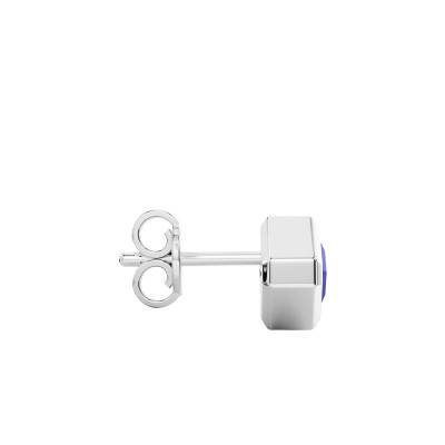Boucle d'oreille Insignia Unique en Argent 925 & Spinelle Bleu - ESO012 - Zancan