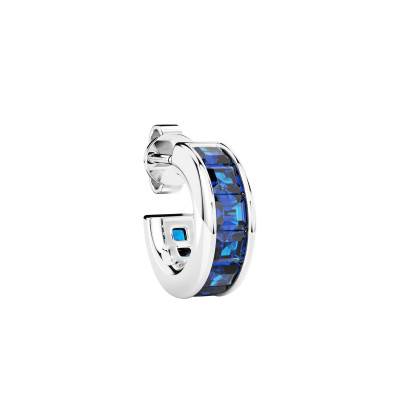 Créole Insignia Unique en Argent 925 & Spinelles Bleus - ESO001 - Zancan