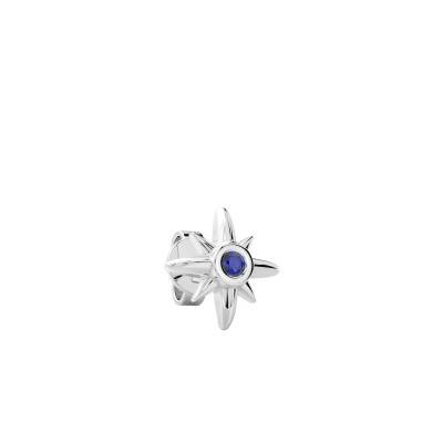 1 925 Silver & Blue Spinel Insignia Compass Rose Stud Earring - ESO014 - Zancan