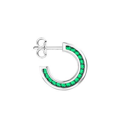 Créole Insignia Unique en Argent 925 & Spinelles Verts - ESO002 - Zancan