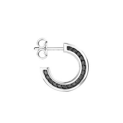 Créole Insignia Unique en Argent 925 & Spinelles Noirs - ESO002 - Zancan