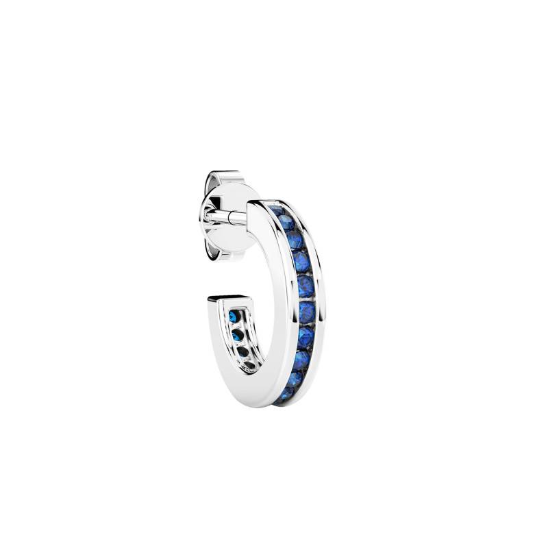 925 Silver & Blue Spinel Single Hoop Earring Insignia - ESO003 - Zancan