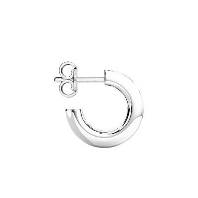 925 Silver & Black Spinel Single Hoop Earring Insignia - ESO003 - Zancan