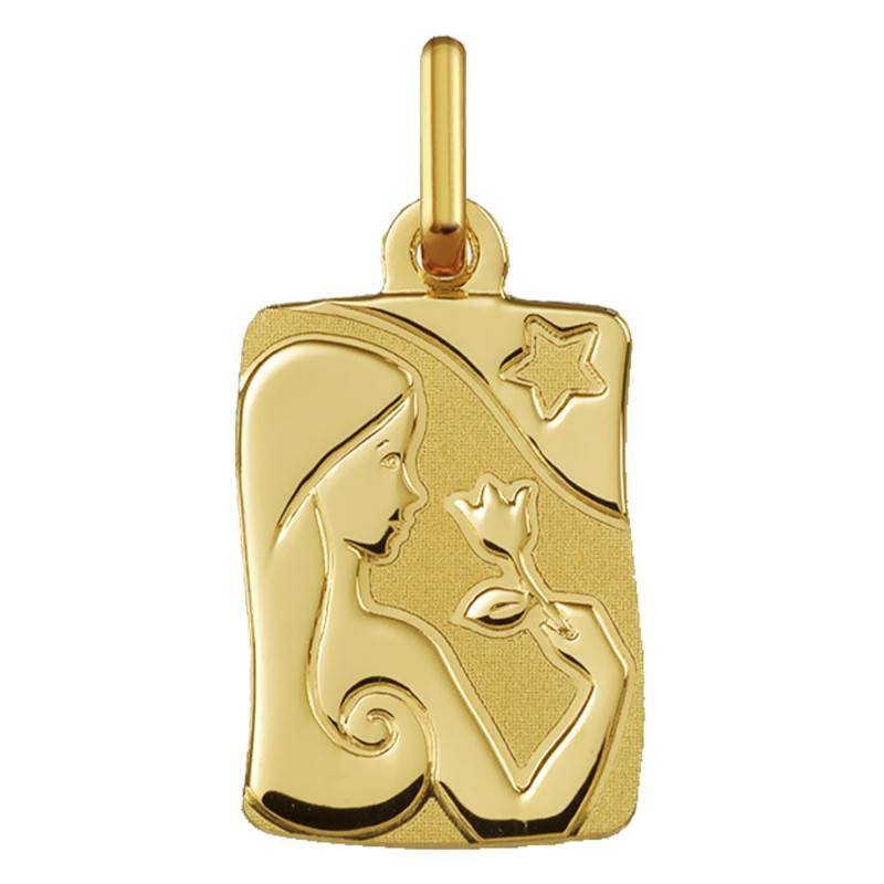 Yellow 750/1000 Gold Virgo Zodiac Sign Pendant - Argyor