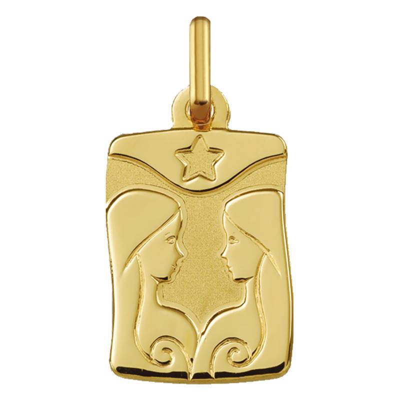 Yellow 750/1000 Gold Gemini Zodiac Sign Pendant - Argyor