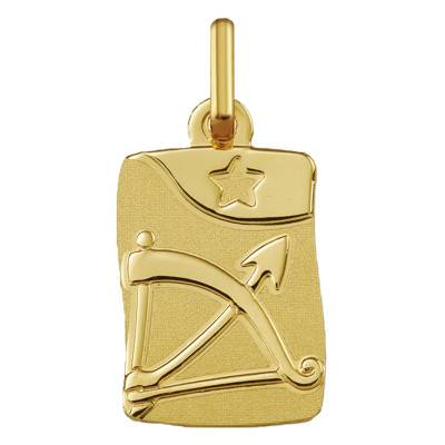 18K Yellow Gold Sagittarius Zodiac Sign Pendant - Argyor