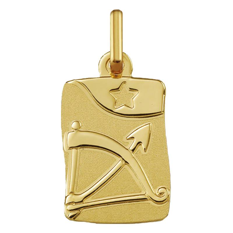18K Yellow Gold Sagittarius Zodiac Sign Pendant - Argyor