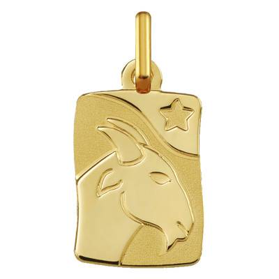 Yellow 750/1000 Gold Capricorn Zodiac Sign Pendant - Argyor