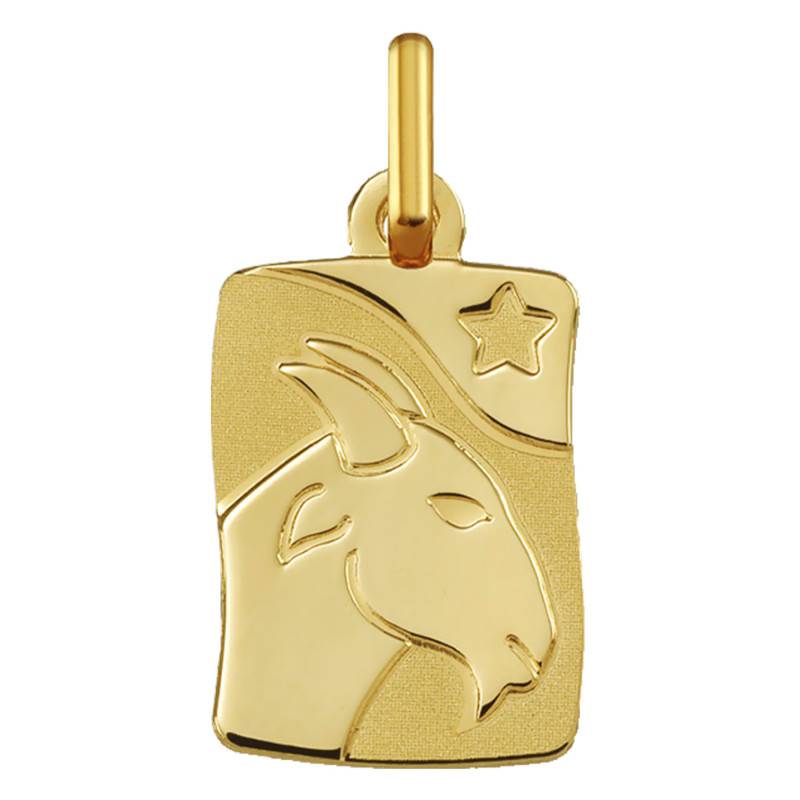 Yellow 750/1000 Gold Capricorn Zodiac Sign Pendant - Argyor