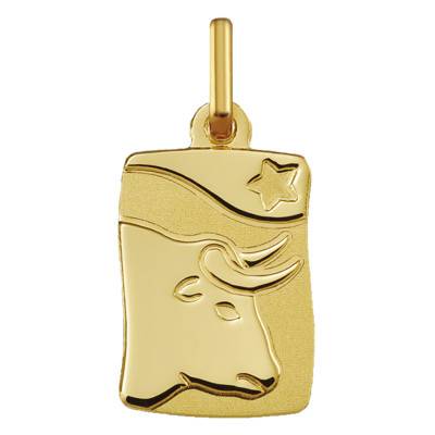 18K Yellow Gold Taurus Zodiac Sign Pendant - Argyor