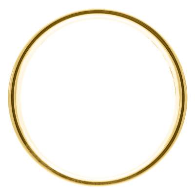 Alliance Ruban Confort en Or Jaune 750 & Diamants 0,05 ct, Largeur de 3 à 5 mm - Amore