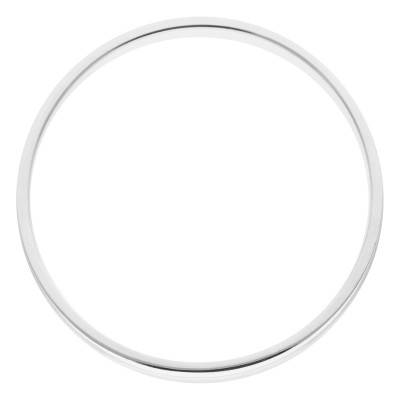 Alliance Ruban Confort en Or Blanc 750 & Diamants 0,05 ct, Largeur de 3 à 5 mm - Amore