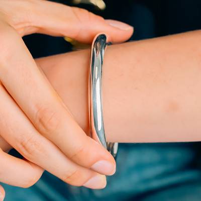 Bracelet Jonc Fil Rond Argent, Diamètre 60 mm à 65 mm, Largeur 8,00 mm - Artemis