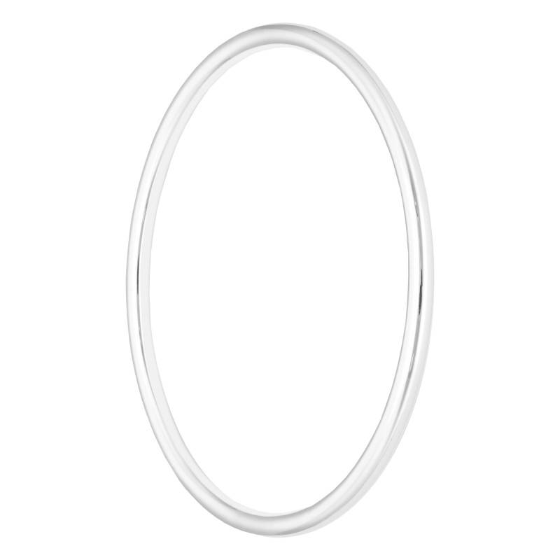 925 Silver Round Wire Bangle Bracelet, 4 mm Width - Artemis