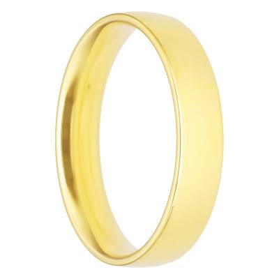 Alliance Demi-Bombée Confort en Or Jaune 750, Largeur 4 mm ou 5 mm - Amore