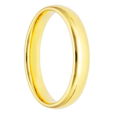 Alliance Demi-Bombée Confort en Or Jaune 750, Largeur 3 mm, 4 mm ou 5 mm - Amore