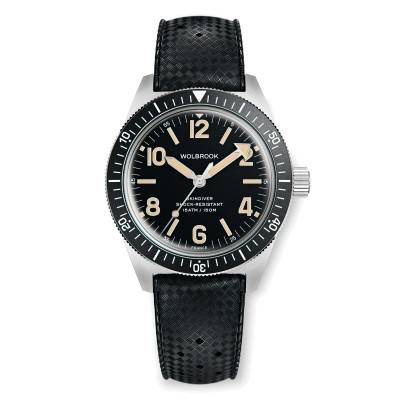 Montre automatique Skindiver - Vintage lum & cadran noir - Wolbrook