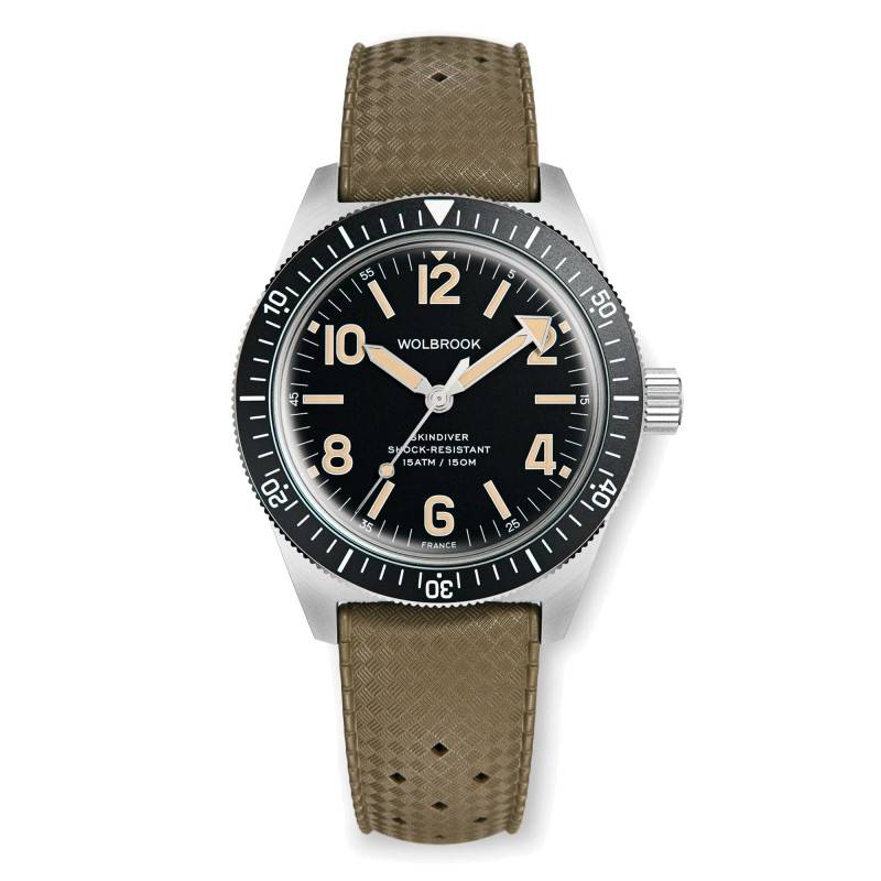 Skindiver Automatic Watch - Vintage Lum & Black Dial - Wolbrook