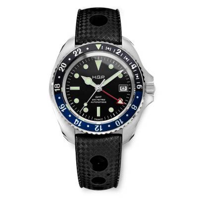 Montre Automatique Diver GMT 200m - Noir & Bleu "BATMAN" - HGP