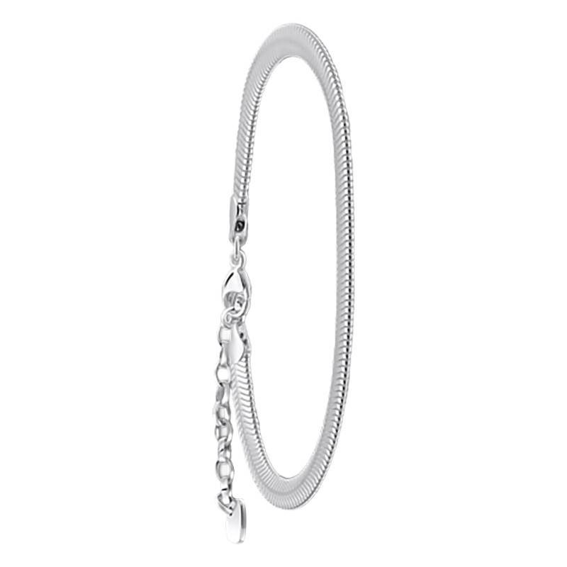 925 Silver Bold Élégance Serpentine Chain Bracelet, Length 16 cm to 19 cm, Width 4 mm - A2169-001-21 - Thomas Sabo