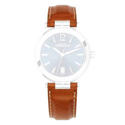 Brown Baranil Calf Watch Strap 20 254 GOLD 18 - Herbelin