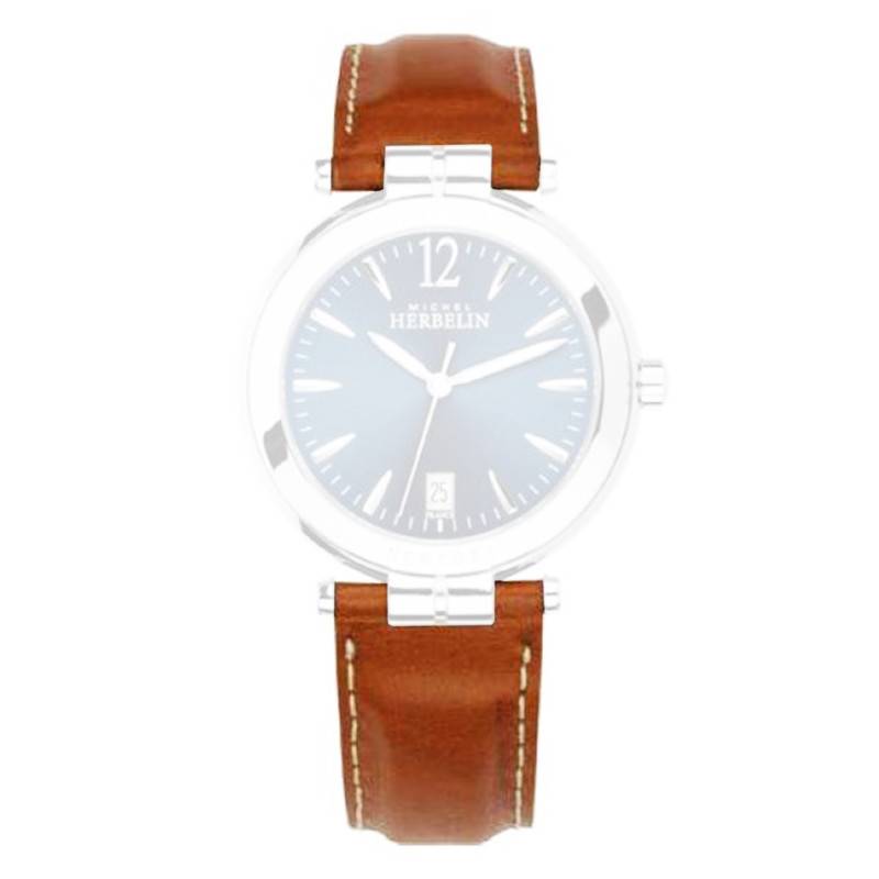 Brown Baranil Calf Watch Strap 20 254 GOLD 18 - Herbelin