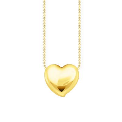 Collier Bold Élégance Coeur en Plaqué Or Jaune, Longueur 40 à 45 cm, Largeur 1,50 mm - KE2276-413-39 - Thomas Sabo