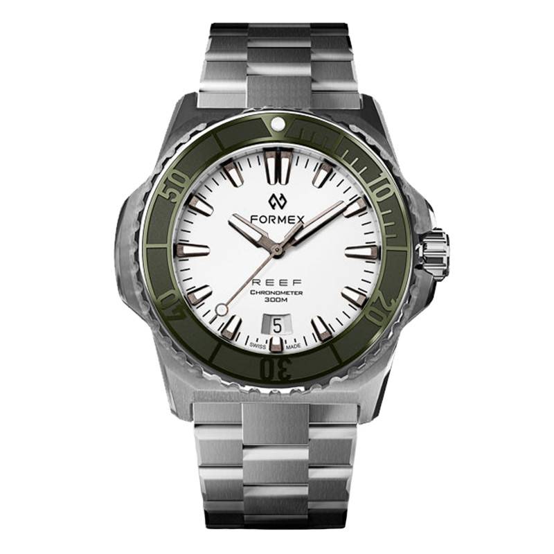 Reef 39.5 mm Automatic White Dial COSC 300M Watch 2201.1.6310.100 - Formex