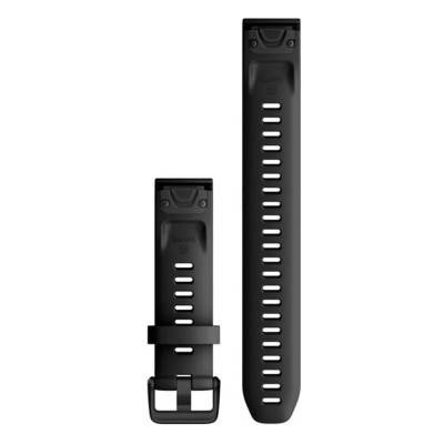 Bracelet de montre Quickfit 20mm Silicone noir avec boucle noire 010-12942-00 - Garmin
