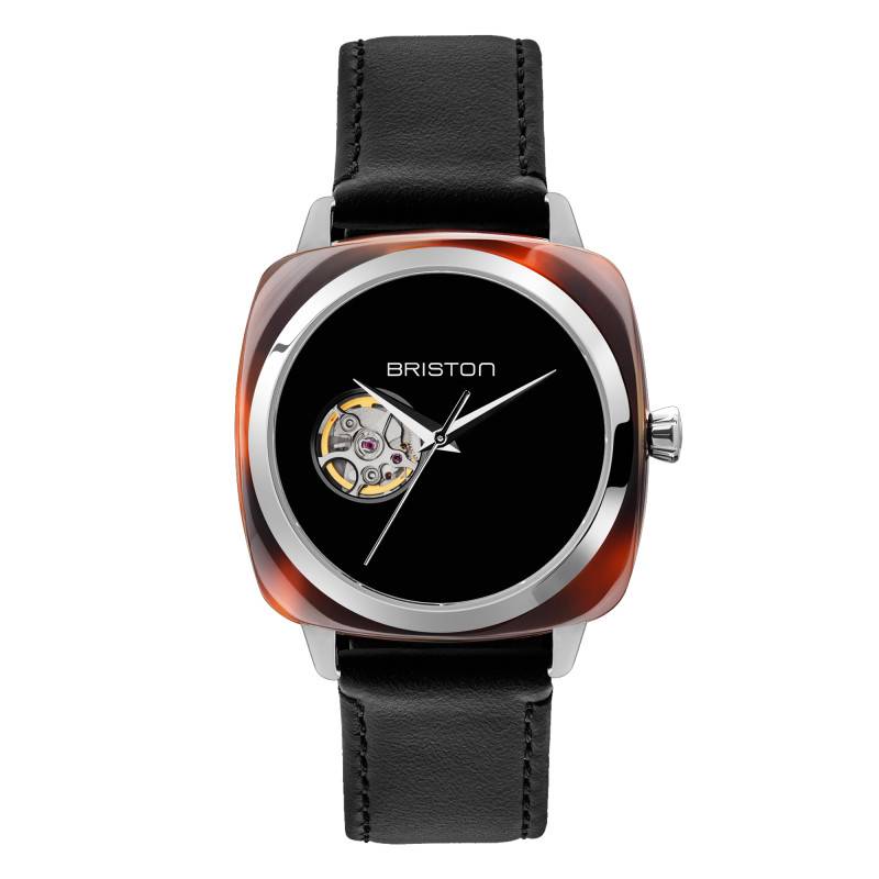 Briston x Ocarat Limited Edition Clubmaster Iconic Black Fantôme Grand Feu Enamel Watch - Briston