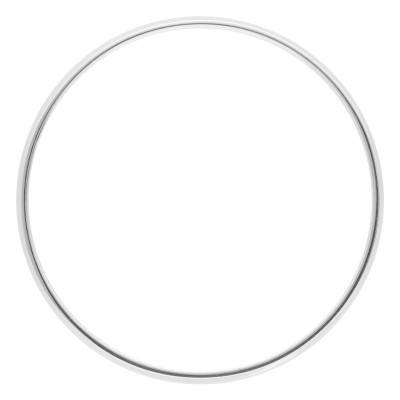 750 White Gold Polished Half-Round Wedding Ring, 3 mm Width - Amore