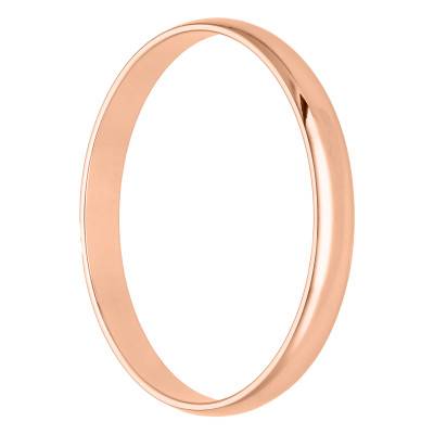 375 Rose Gold Standard Half-Shank Wedding Ring 3 mm - Amore