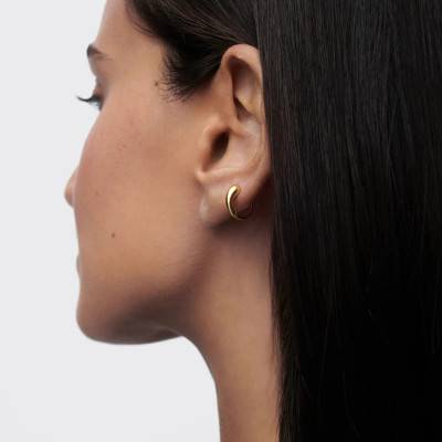 1 Gold-Plated Sterling Silver Loop Hoop Earring, 7.50 mm Diameter - PG01-325-U - Pdpaola