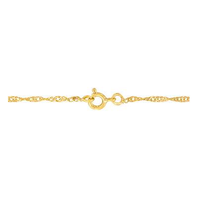 Yellow Gold 750/1000 Singapore Chain, 24 cm, 1.90 mm - Manillon