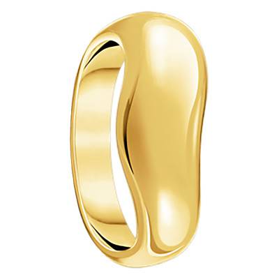 Yellow Gold-Plated Bold Élégance Curved Ring - TR2473-413-39 - Thomas Sabo