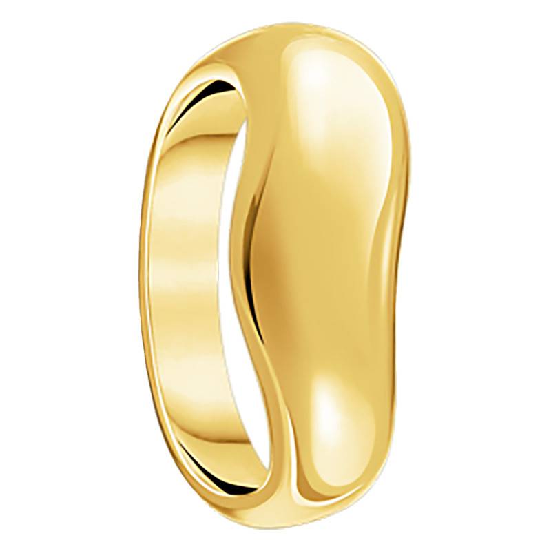 Yellow Gold-Plated Bold Élégance Curved Ring - TR2473-413-39 - Thomas Sabo