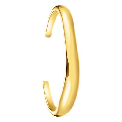 Yellow Gold-Plated Bold Elegance Curved Bangle Bracelet, Length 15 cm and 17 cm - AR116-413-39 - Thomas Sabo