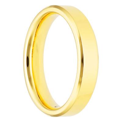Alliance Ruban Confort en Or Jaune 375, Largeur 5 mm - Amore