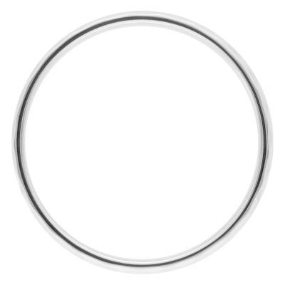 Alliance Demi-Bombée Confort Facettée en Or Blanc 375, Largeur de 3 mm à 5 mm - Amore