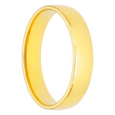 Alliance Demi-Bombée Confort en Or Jaune 750, Largeur de 3 mm à 5 mm - Amore
