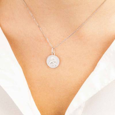 Médaille Ange Raphaël, Argent 925, Diamètre 15 mm - Emanessence