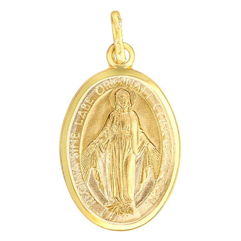 375/1000 Yellow Gold Miraculous Medal - Emanessence