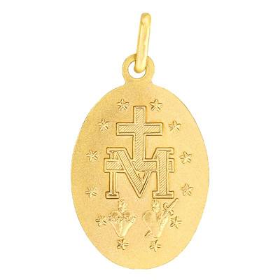 375/1000 Yellow Gold Miraculous Medal - Emanessence
